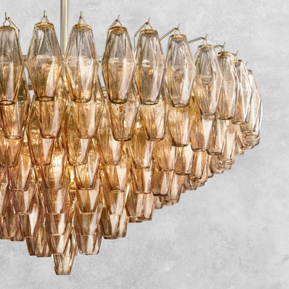 Kiaris Glass Tiered Round Chandelier 37‘’ 47‘’ 62‘’