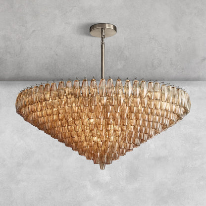 Kiaris Glass Tiered Round Chandelier 37‘’ 47‘’ 62‘’