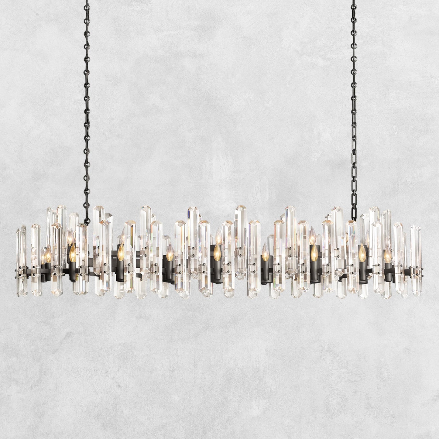 Brinton Crystal Rectangle Chandelier 54'' 72''