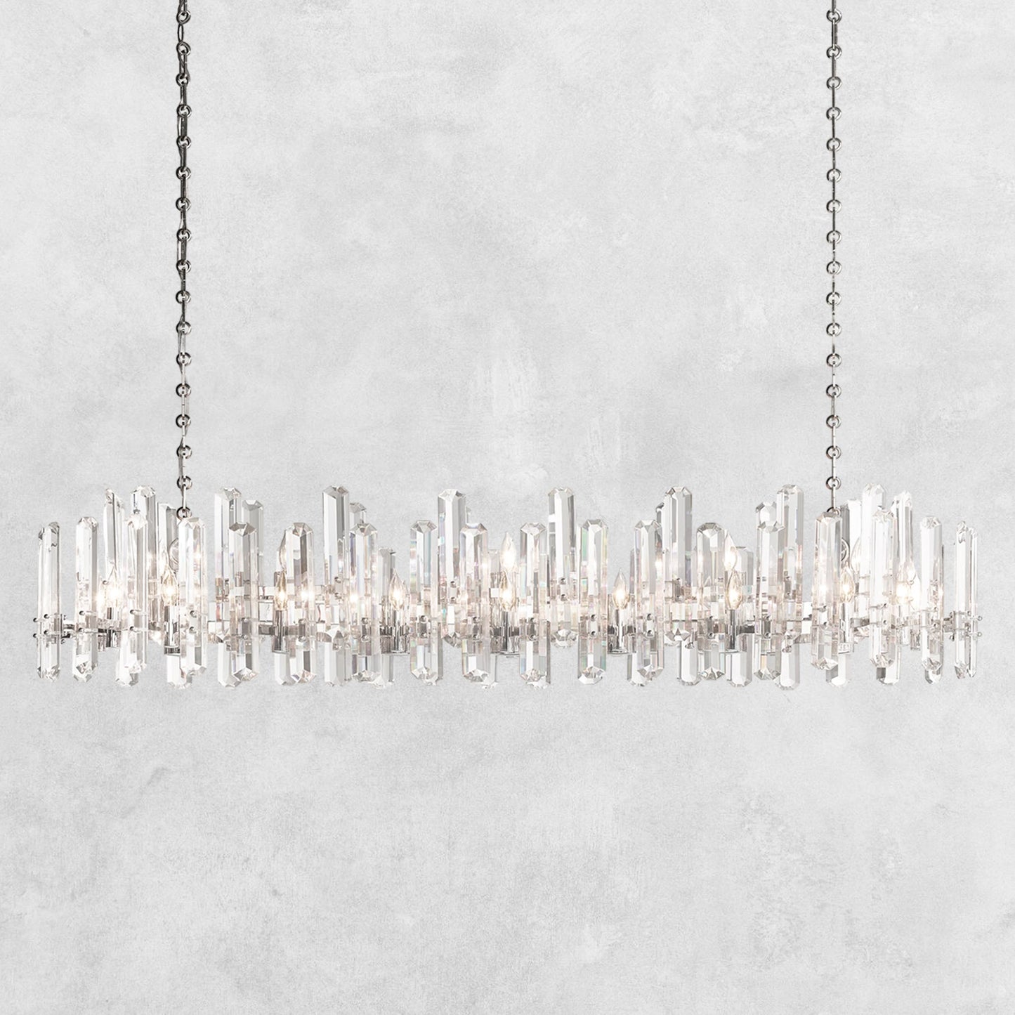 Brinton Crystal Rectangle Chandelier 54'' 72''