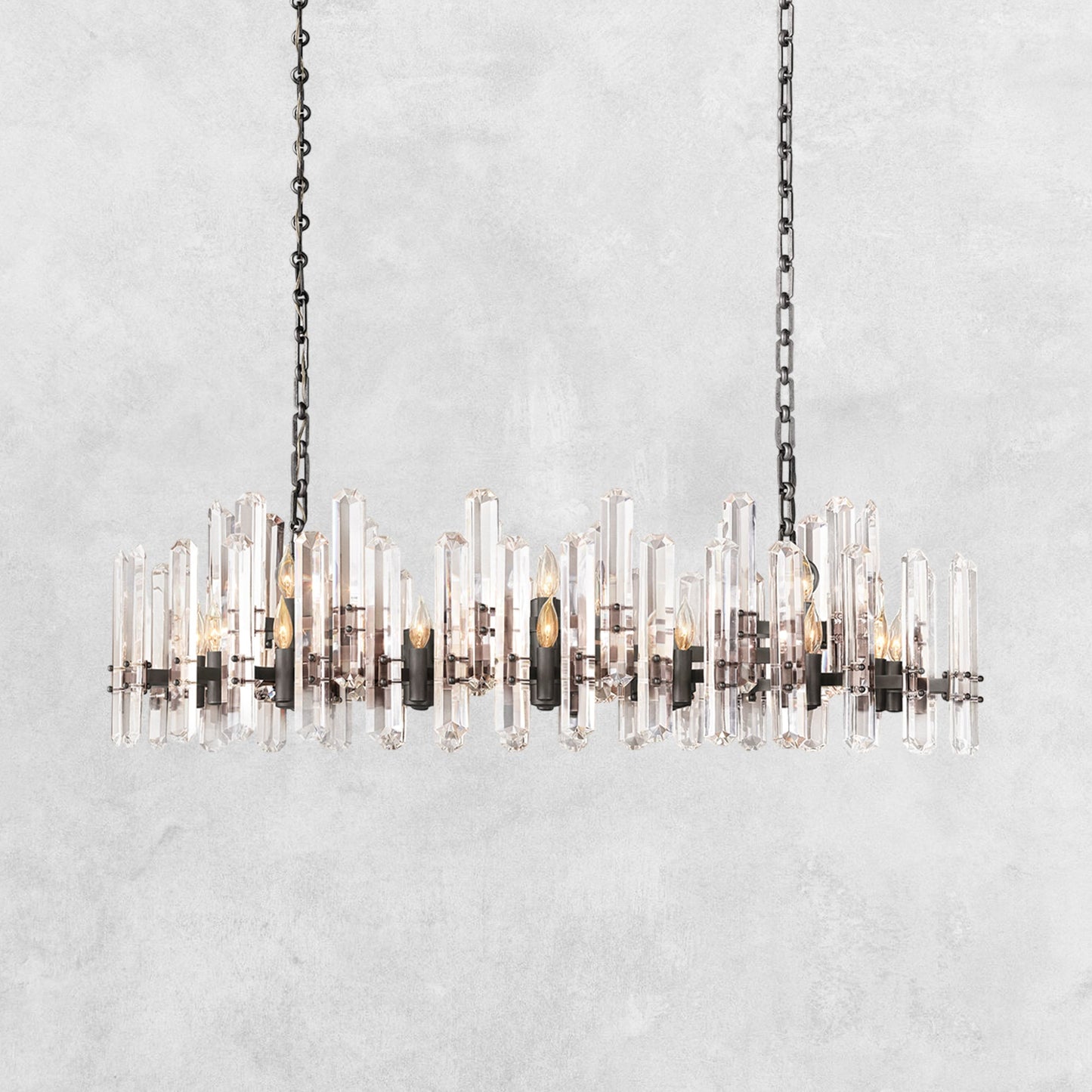 Brinton Crystal Rectangle Chandelier 54'' 72''