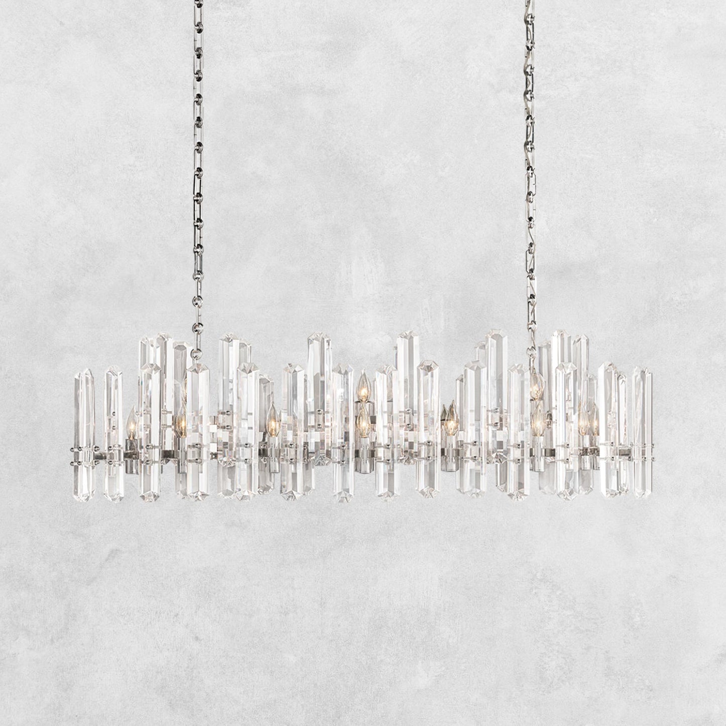 Brinton Crystal Rectangle Chandelier 54'' 72''