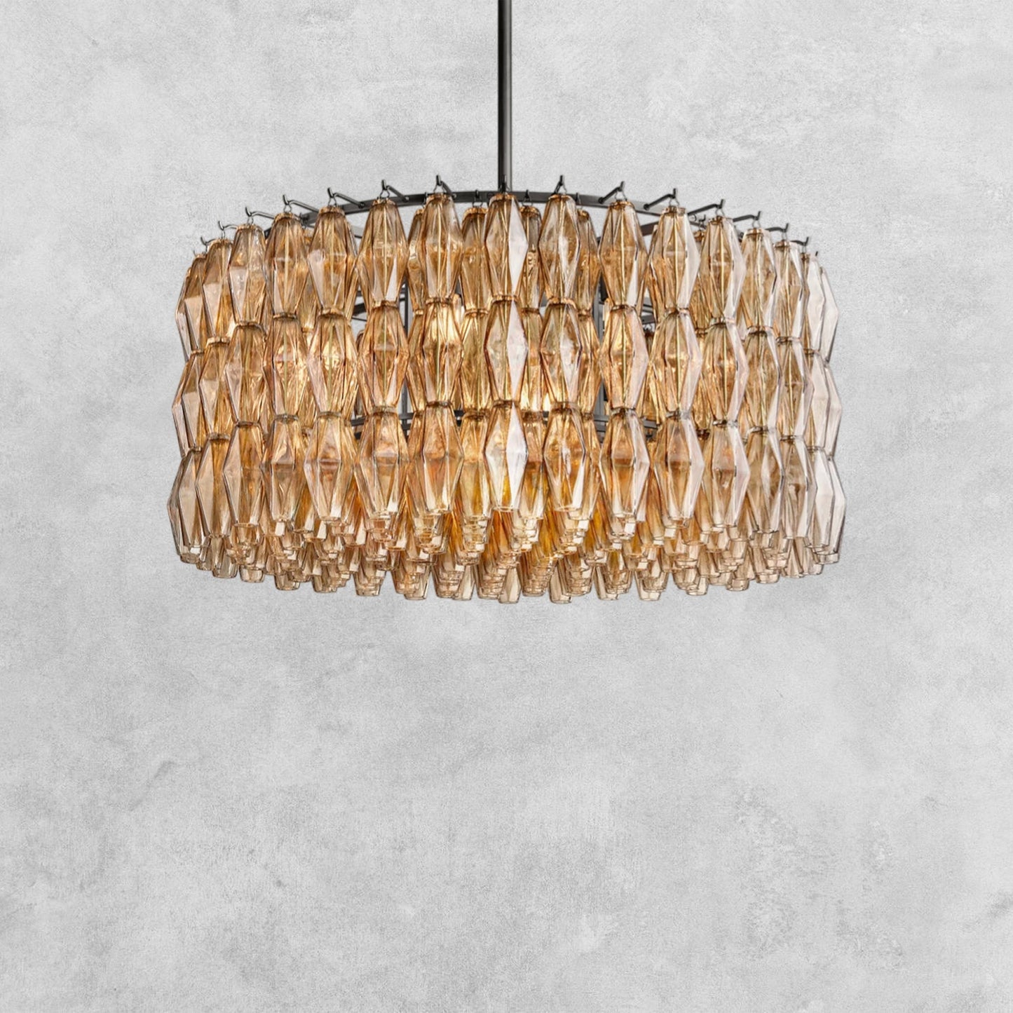 Kiaris Modern Round Glass Chandelier 37'' 47'' 61''