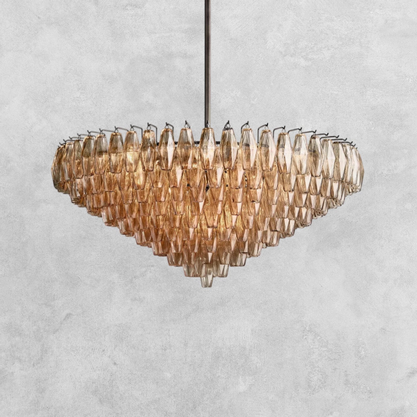 Kiaris Glass Tiered Round Chandelier 37‘’ 47‘’ 62‘’