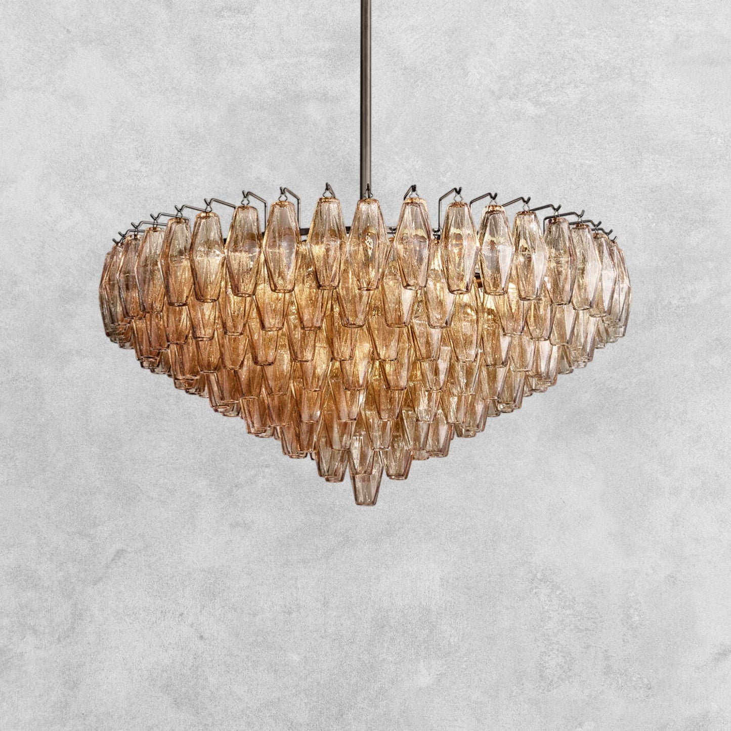 Kiaris Glass Tiered Round Chandelier 37‘’ 47‘’ 62‘’