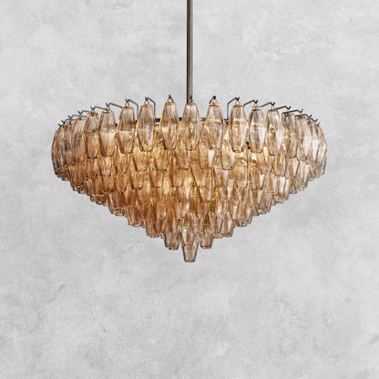 Kiaris Glass Tiered Round Chandelier 37‘’ 47‘’ 62‘’