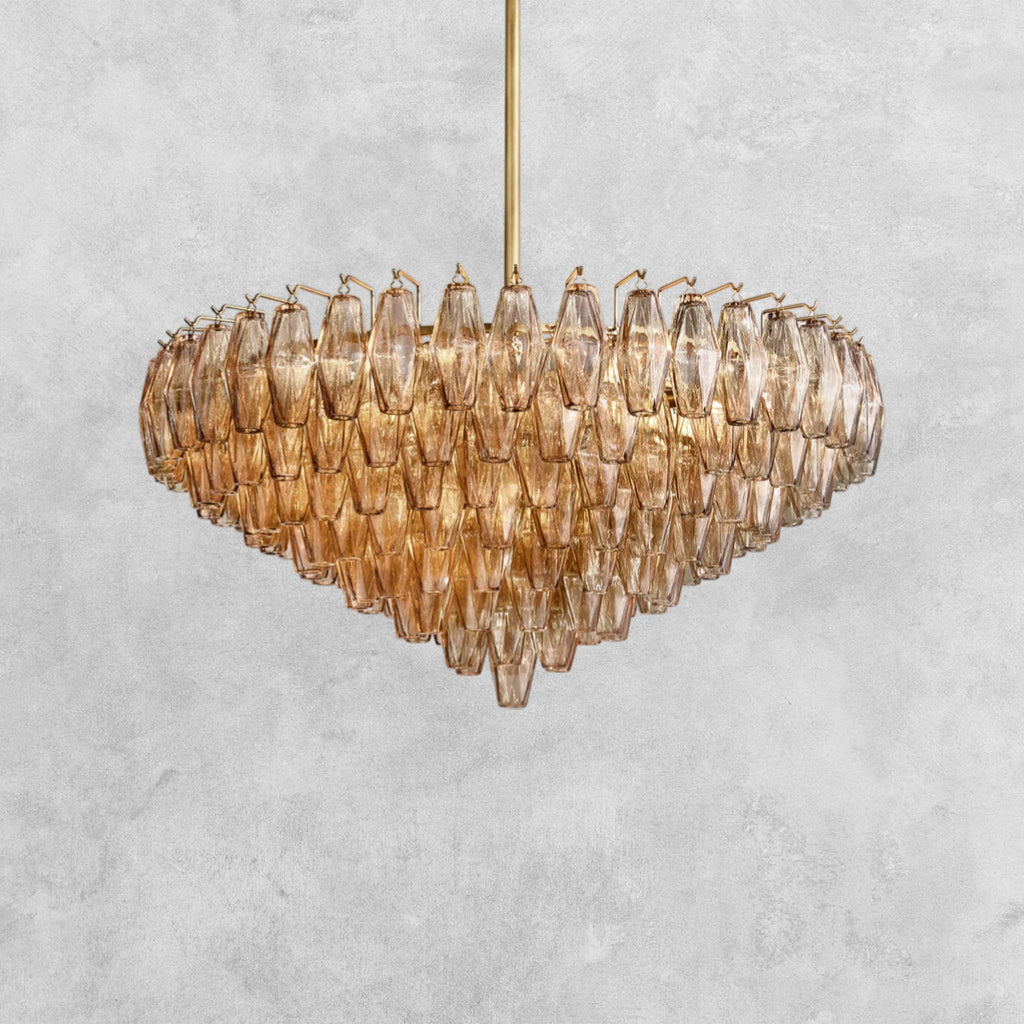 Kiaris Glass Tiered Round Chandelier 37‘’ 47‘’ 62‘’