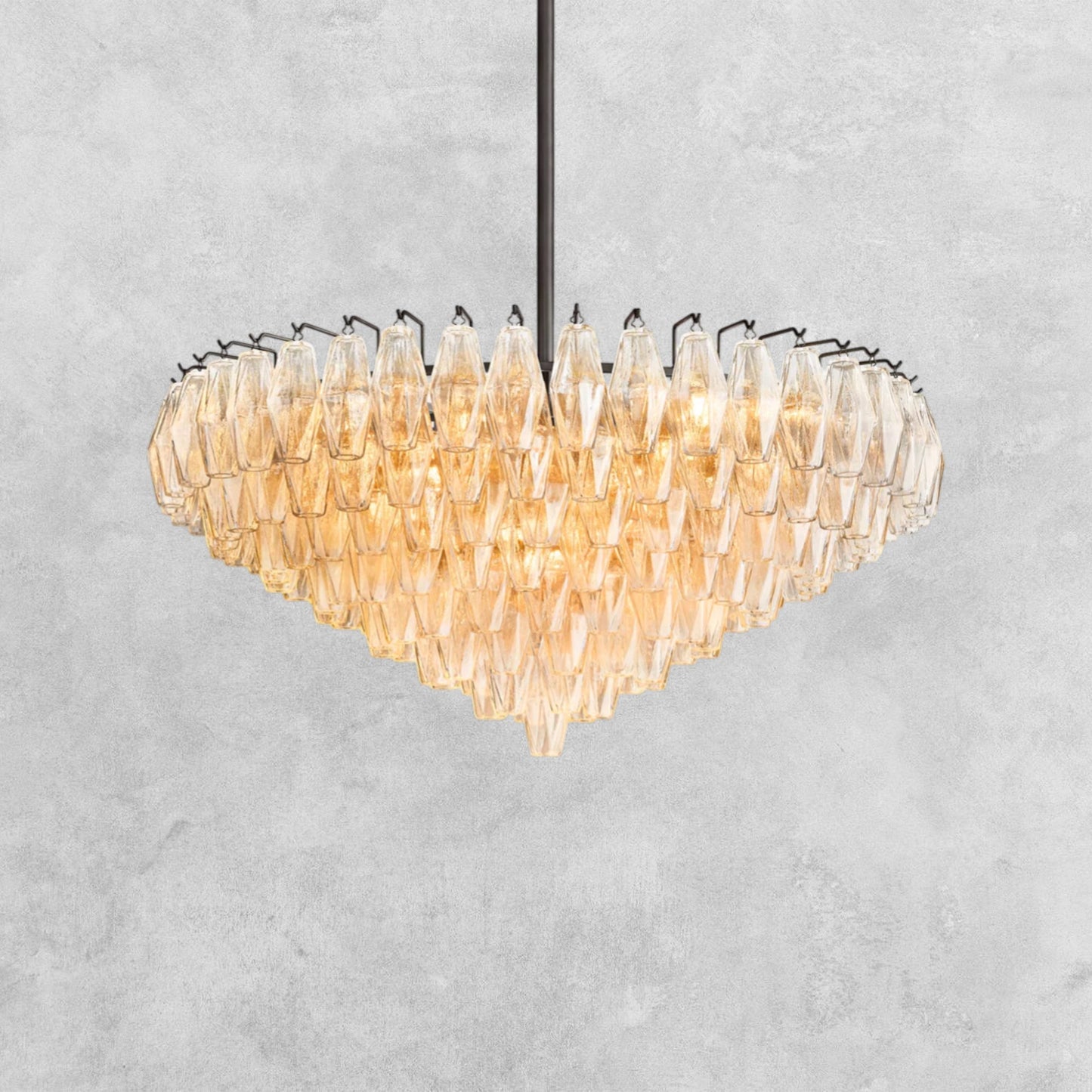 Kiaris Glass Tiered Round Chandelier 37‘’ 47‘’ 62‘’