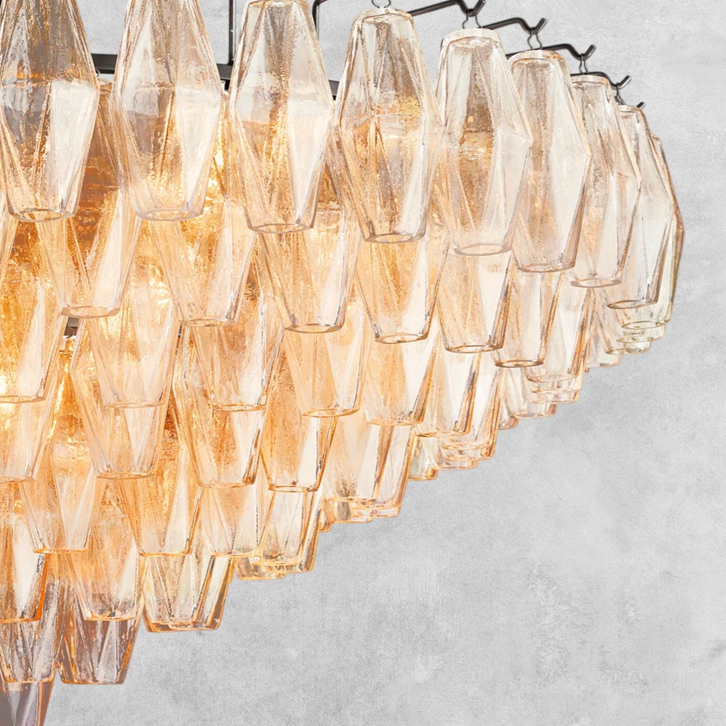 Kiaris Glass Tiered Round Chandelier 37‘’ 47‘’ 62‘’