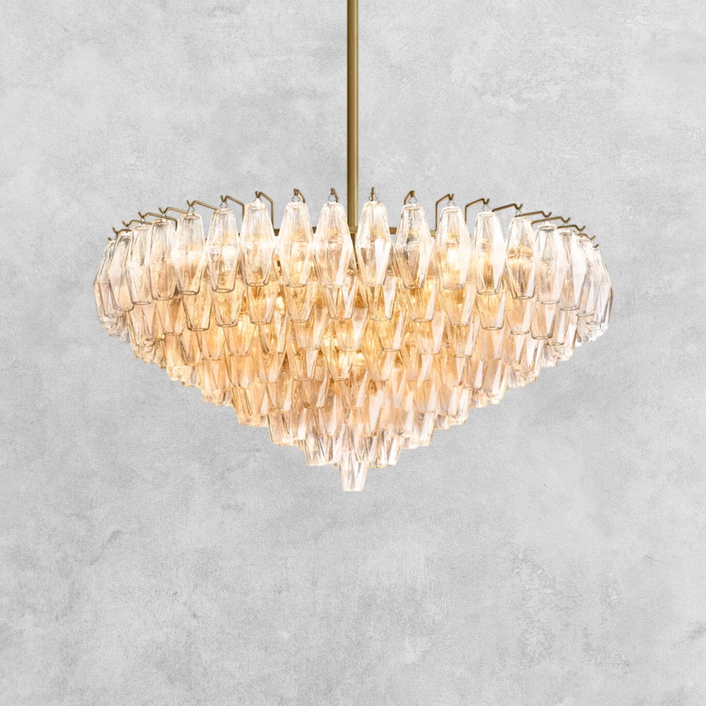 Kiaris Glass Tiered Round Chandelier 37‘’ 47‘’ 62‘’