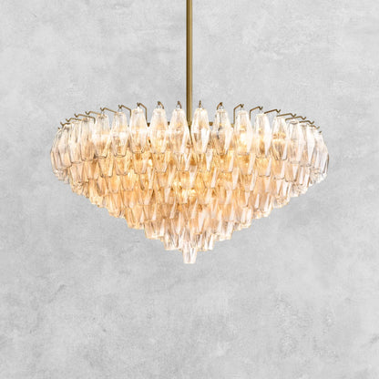 Kiaris Glass Tiered Round Chandelier 37‘’ 47‘’ 62‘’