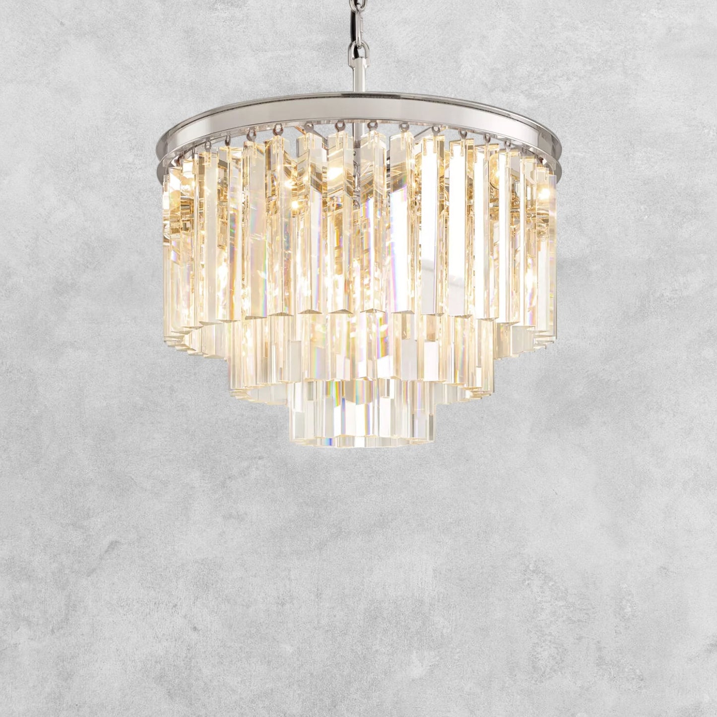 LeTierd Multi Tierd Round Chandelier 20"32"44"