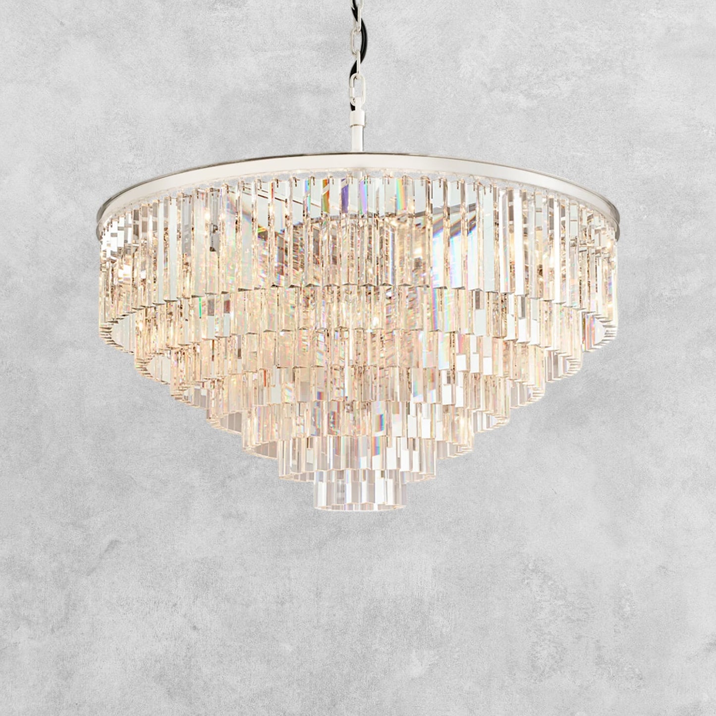 LeTierd Multi Tierd Round Chandelier 20"32"44"