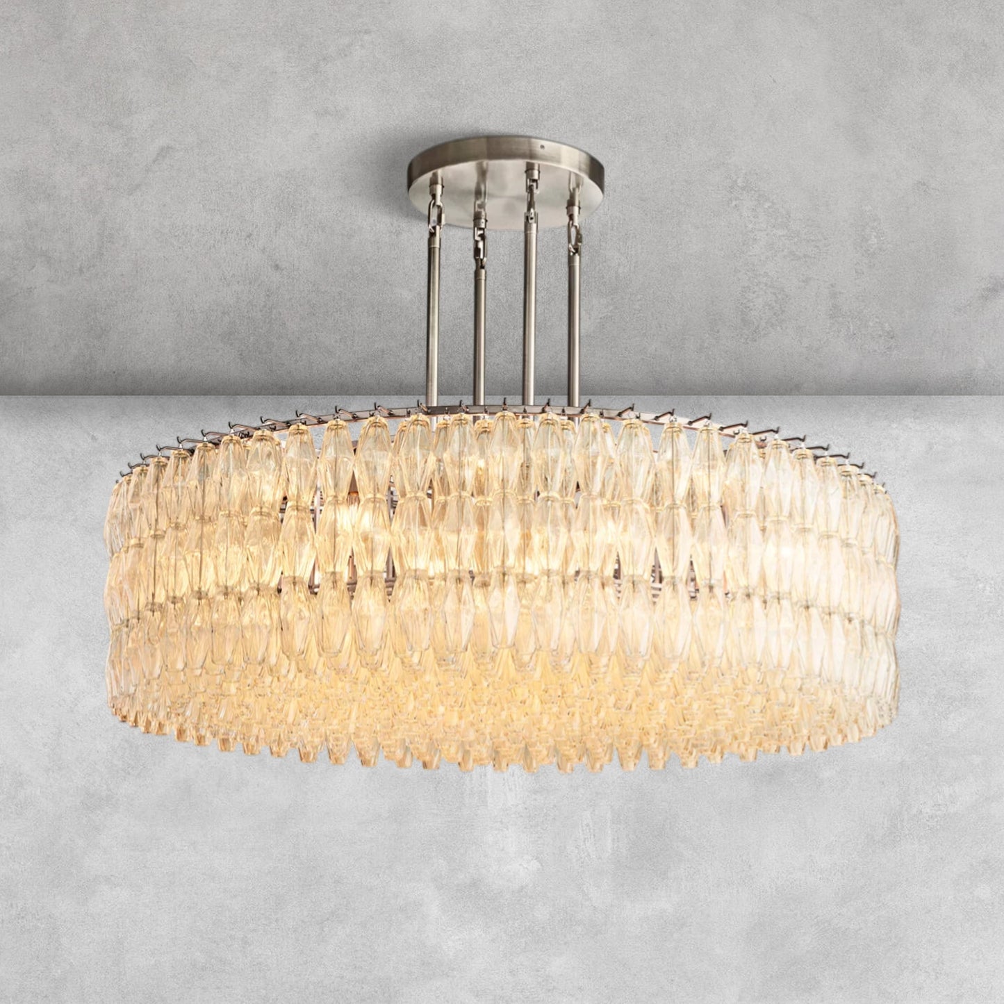 Kiaris Modern Round Glass Chandelier 37'' 47'' 61''