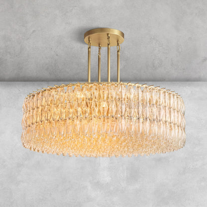 Kiaris Modern Round Glass Chandelier 37'' 47'' 61''