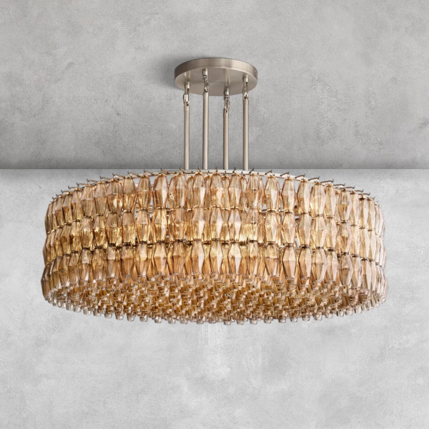 Kiaris Modern Round Glass Chandelier 37'' 47'' 61''
