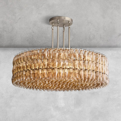 Kiaris Modern Round Glass Chandelier 37'' 47'' 61''