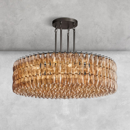Kiaris Modern Round Glass Chandelier 37'' 47'' 61''