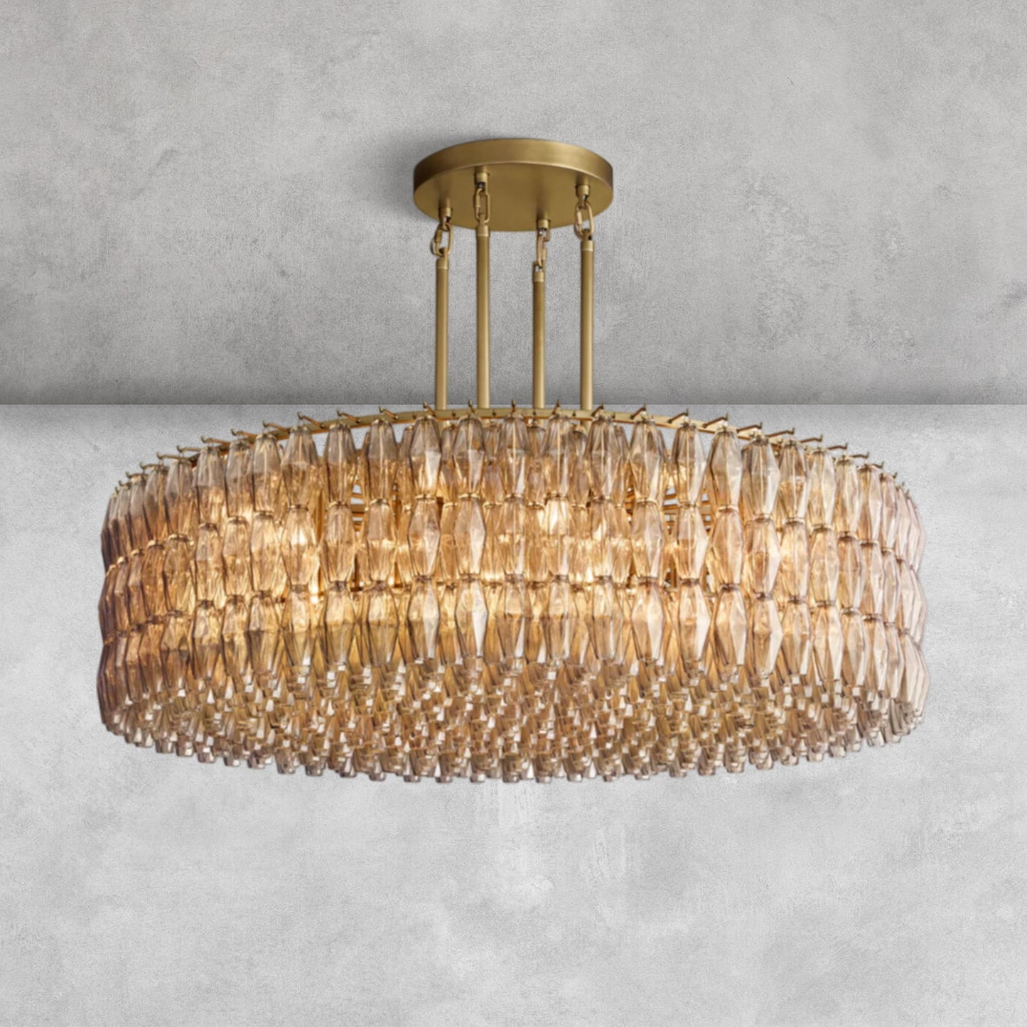 Kiaris Modern Round Glass Chandelier 37'' 47'' 61''