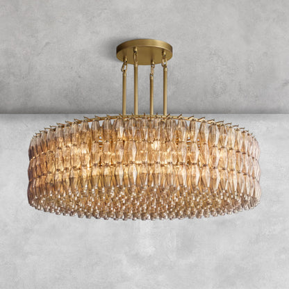 Kiaris Modern Round Glass Chandelier 37'' 47'' 61''