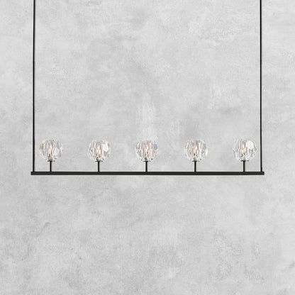 Bouble De Crystal Ball Linear Chandelier 48" 60"