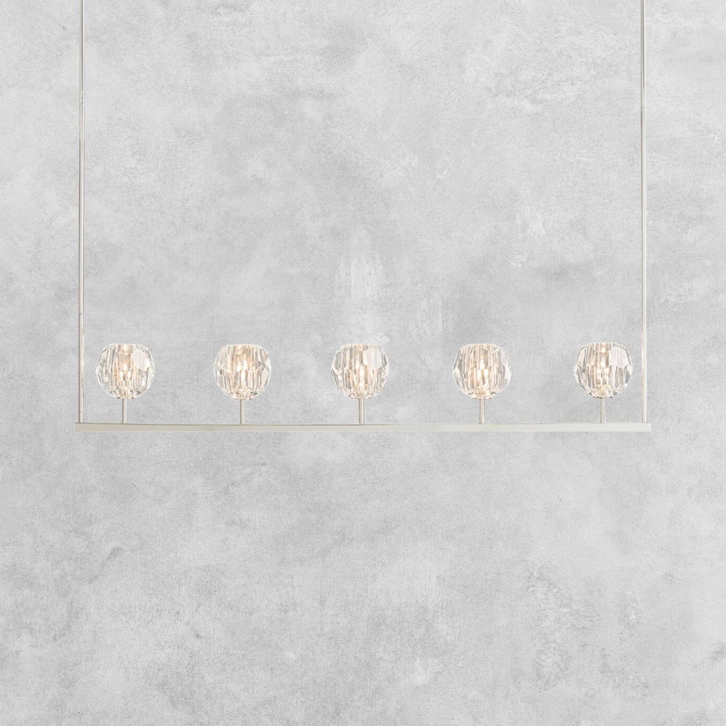Bouble De Crystal Ball Linear Chandelier 48" 60"