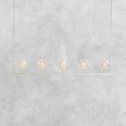 Bouble De Crystal Ball Linear Chandelier 48" 60"