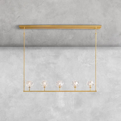 Bouble De Crystal Ball Linear Chandelier 48" 60"