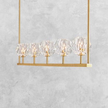 Bouble De Crystal Ball Linear Chandelier 48" 60"