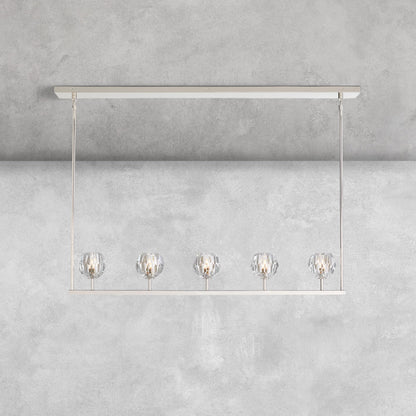 Bouble De Crystal Ball Linear Chandelier 48" 60"
