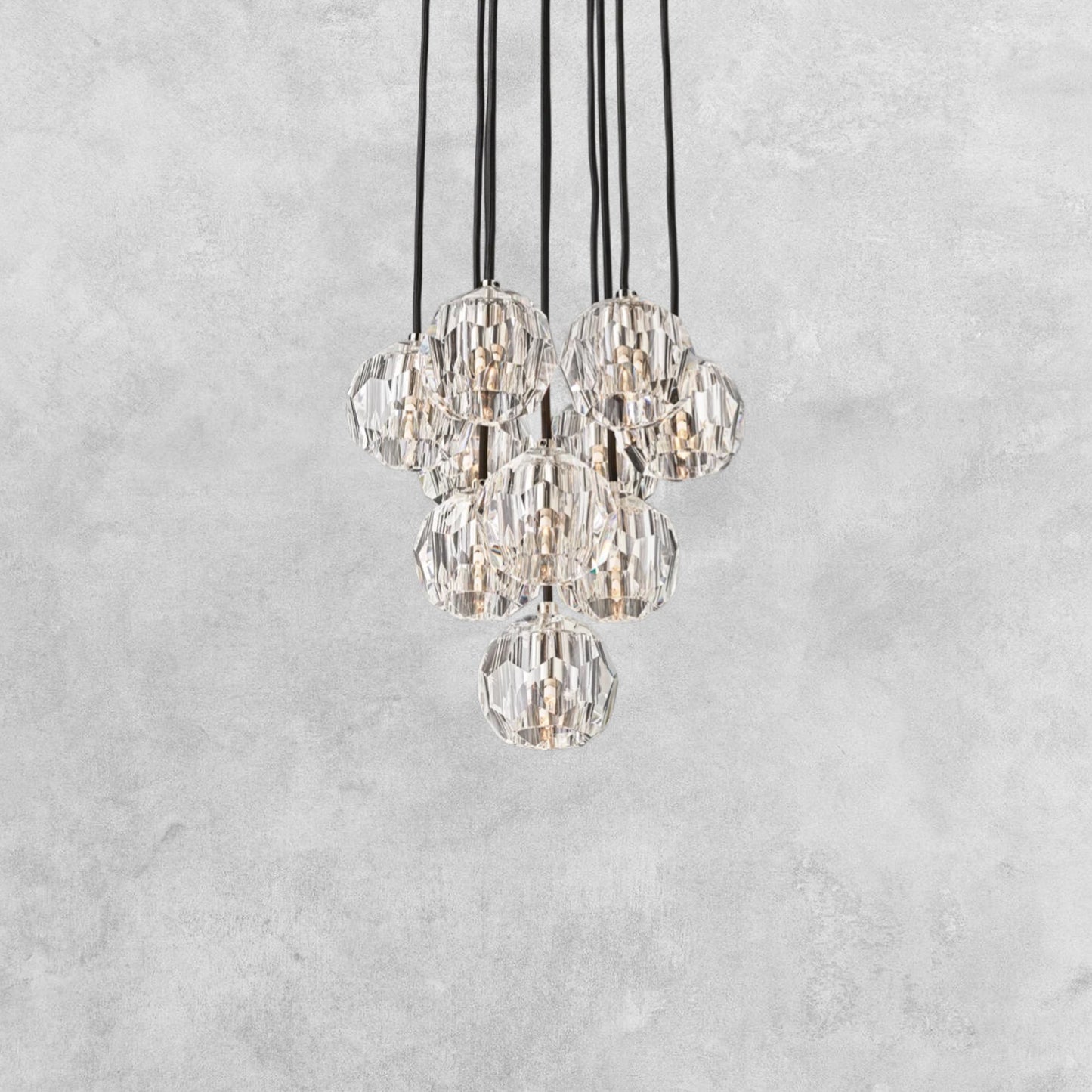 Bouble De Crystal Round Cluster Chandelier