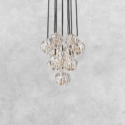 Bouble De Crystal Round Cluster Chandelier