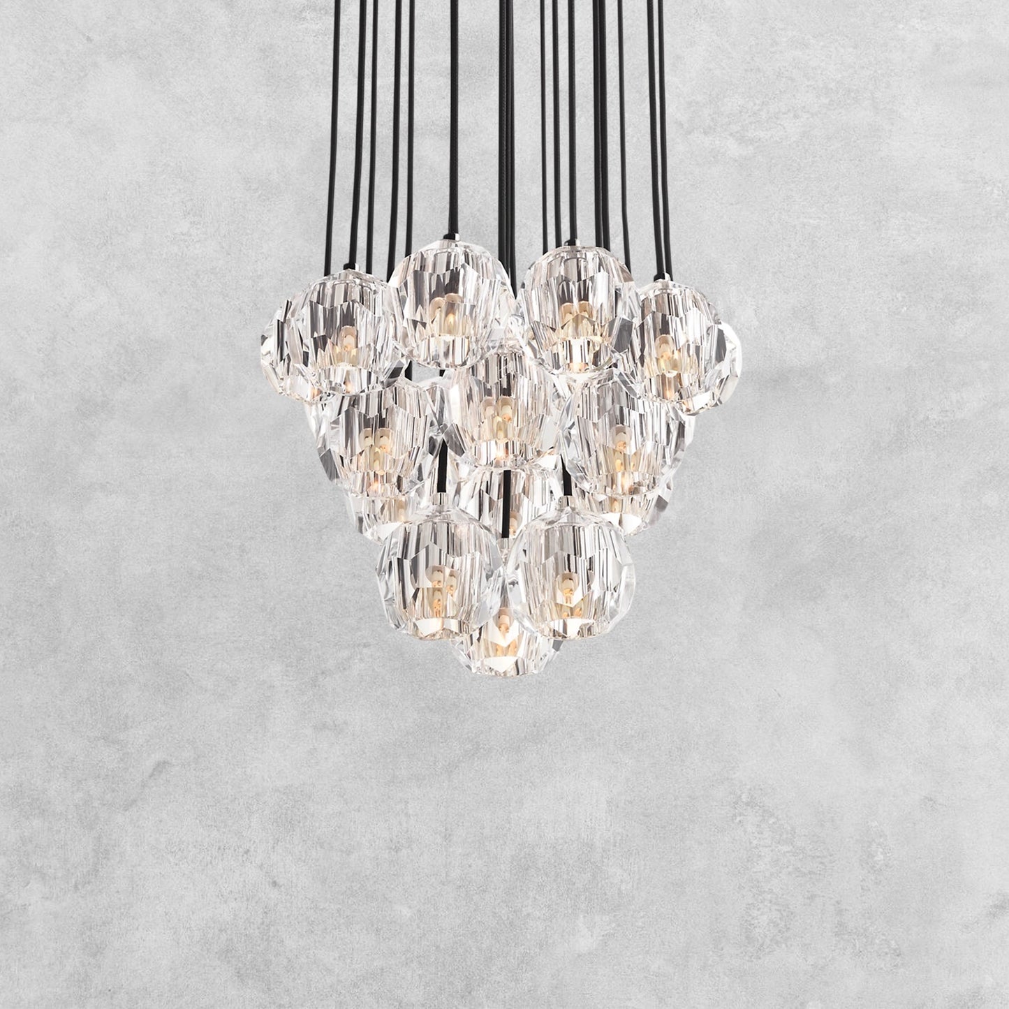 Bouble De Crystal Round Cluster Chandelier