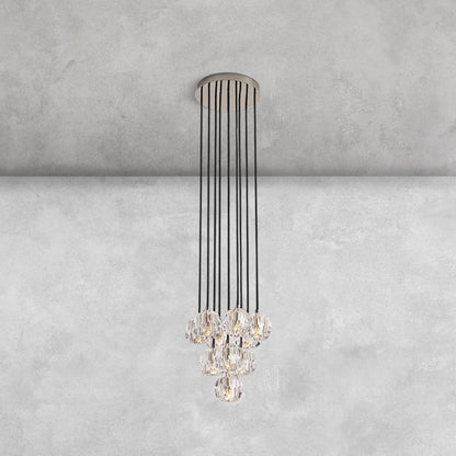 Bouble De Crystal Round Cluster Chandelier