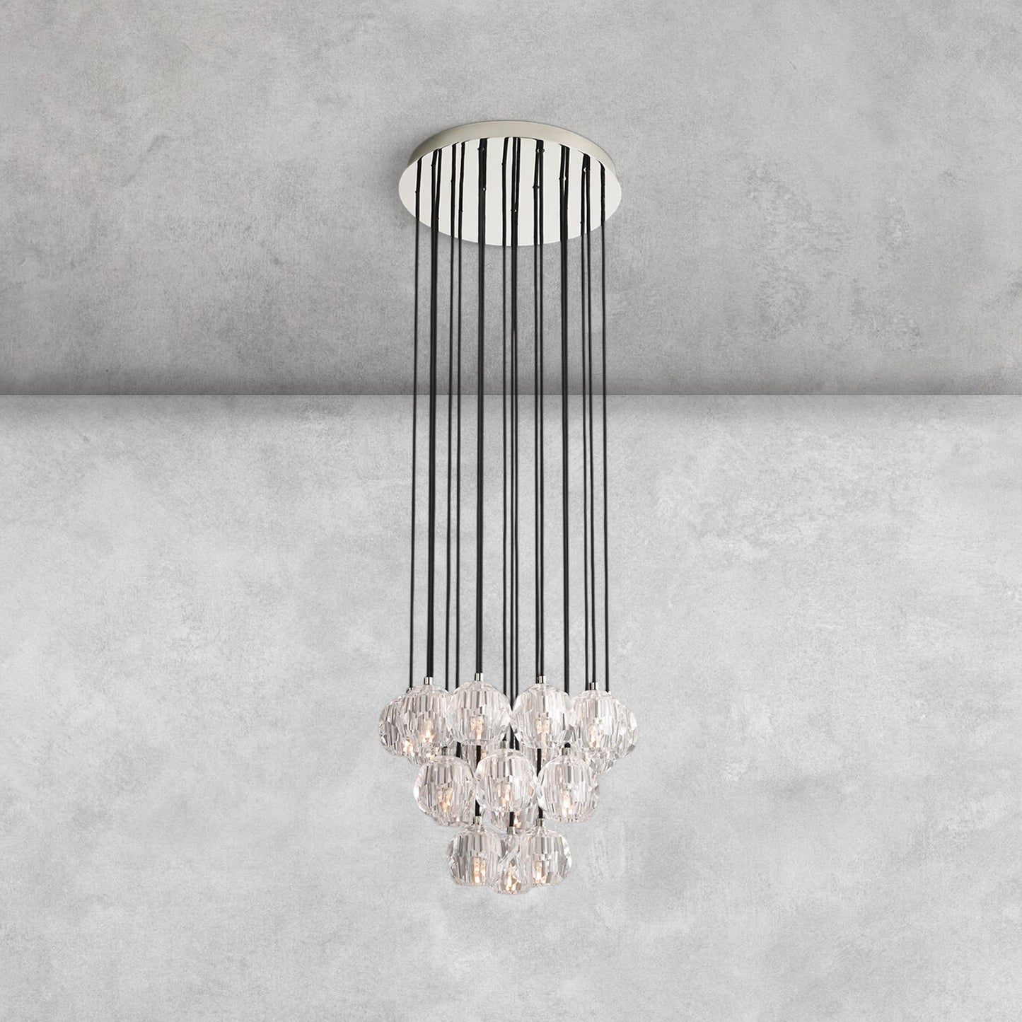 Bouble De Crystal Round Cluster Chandelier