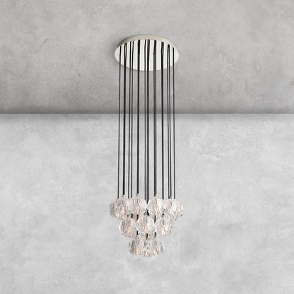 Bouble De Crystal Round Cluster Chandelier