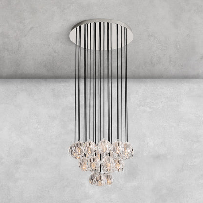 Bouble De Crystal Round Cluster Chandelier