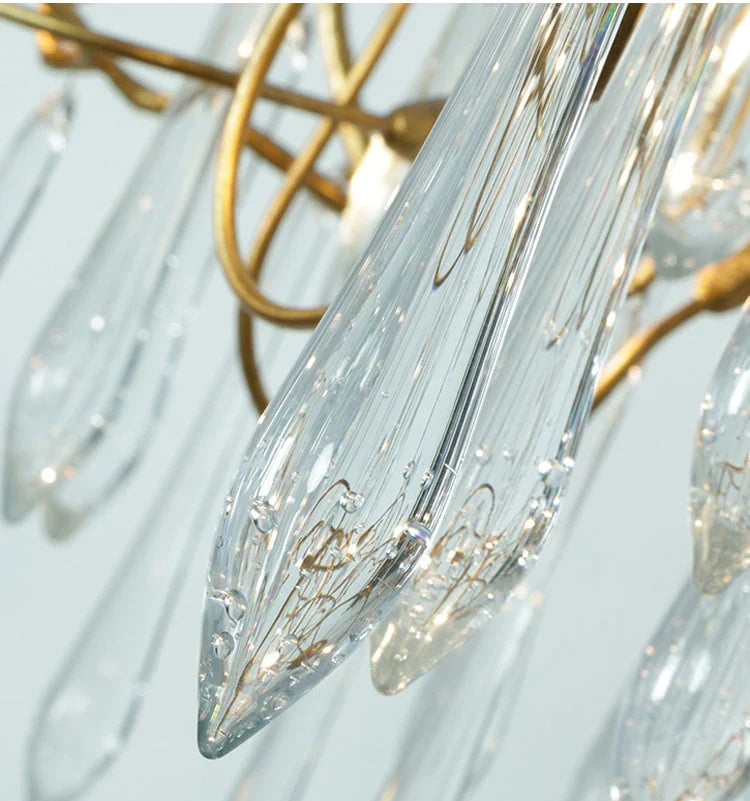 2-Story Tree Branch Staircase Crystal Chandelier