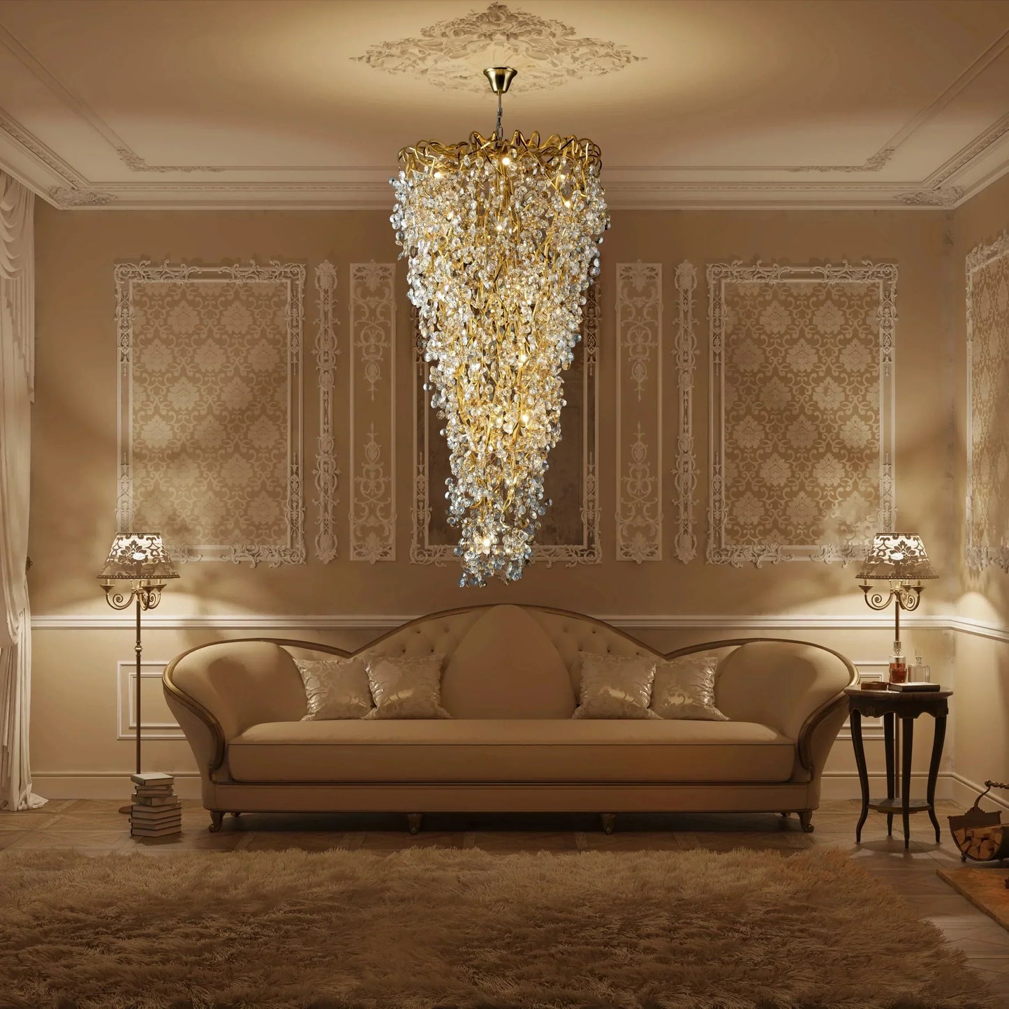 New Modern Light Luxury Branch Crystal Chandelier for Dining /Living Room