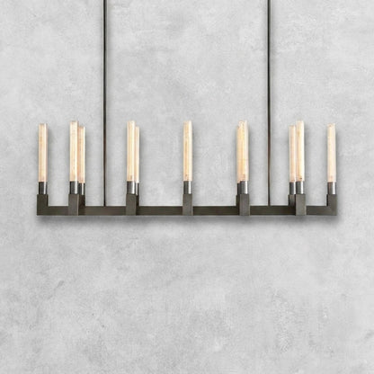 Pulse Candlestick Glass Linear Chandelier