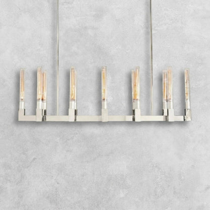 Pulse Candlestick Glass Linear Chandelier