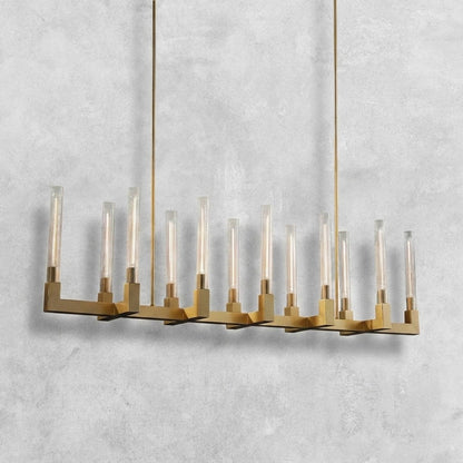 Pulse Candlestick Glass Linear Chandelier