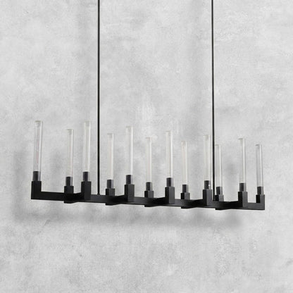 Pulse Candlestick Glass Linear Chandelier