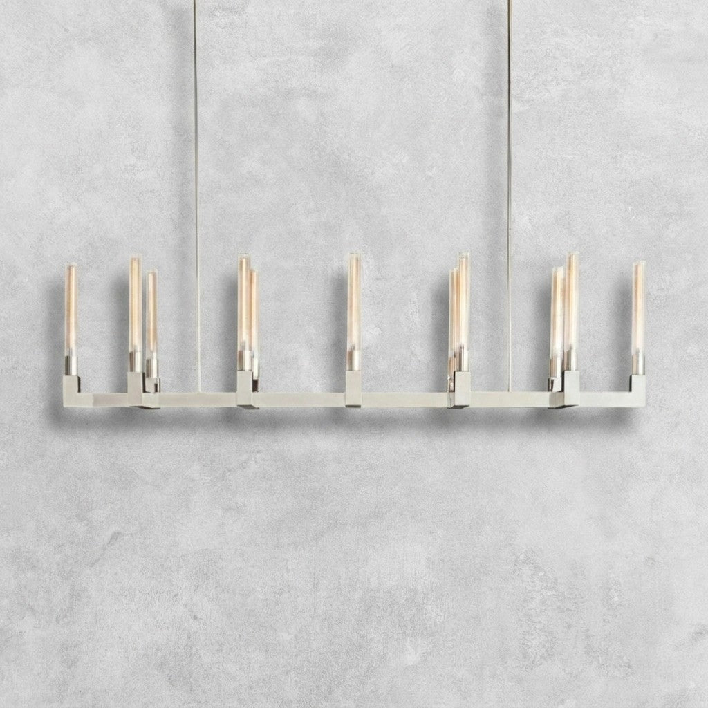 Pulse Candlestick Glass Linear Chandelier