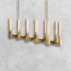 Pulse Candlestick Glass Linear Chandelier
