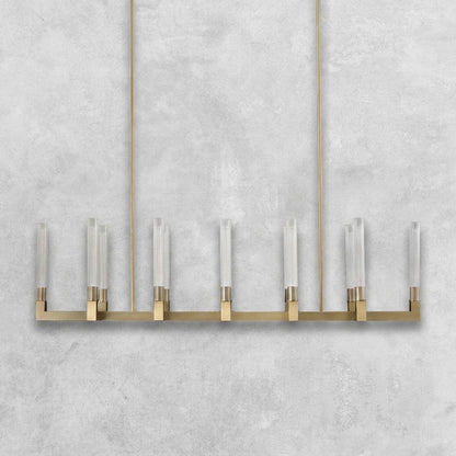 Pulse Candlestick Glass Linear Chandelier