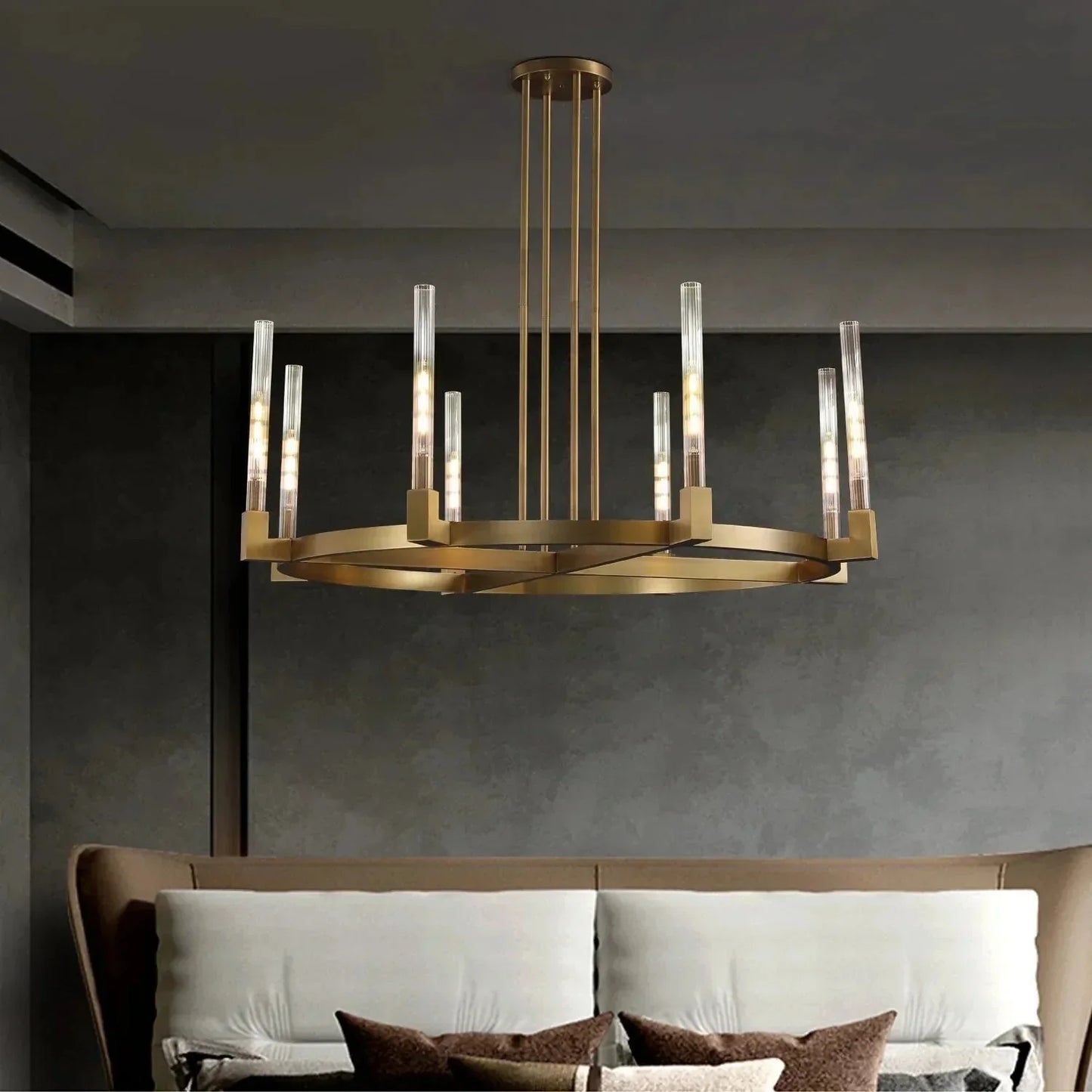 Pulse Candlestick Round Chandelier 36"48"60"72"