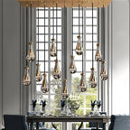 Raindrop Glass Linear Chandelier 54'' 72''