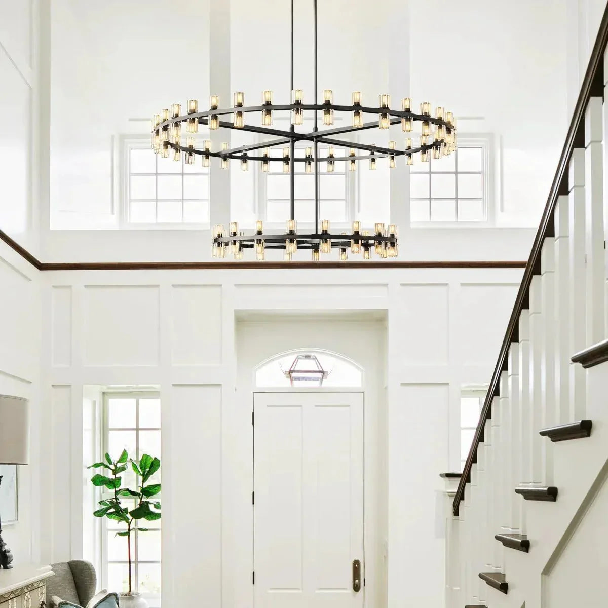 Reger Crystal 2-Tier Round Chandelier 60"