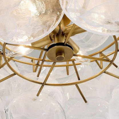 Riviera Glass Disc Chandelier 26"
